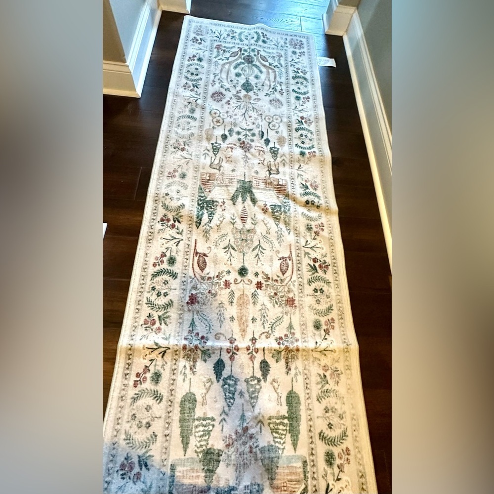SOLD OUT Ruggable Juniper Runner Rug 2.5x12 Washable Botanical - Picture 7 of 16